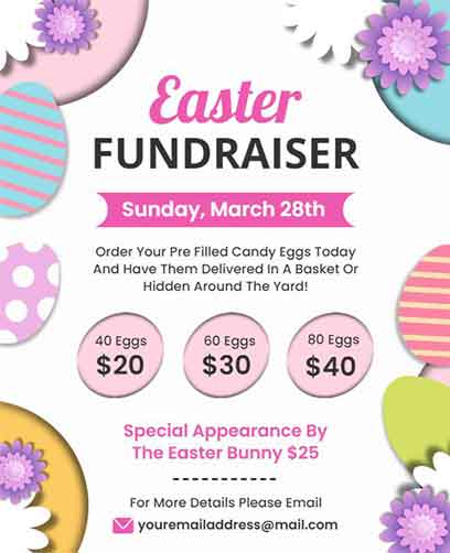 Creative Easter Fundraiser Flyer Template