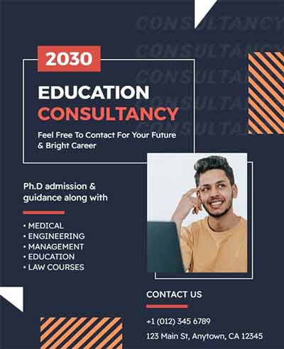 Modern Education Consultancy Flyer Template