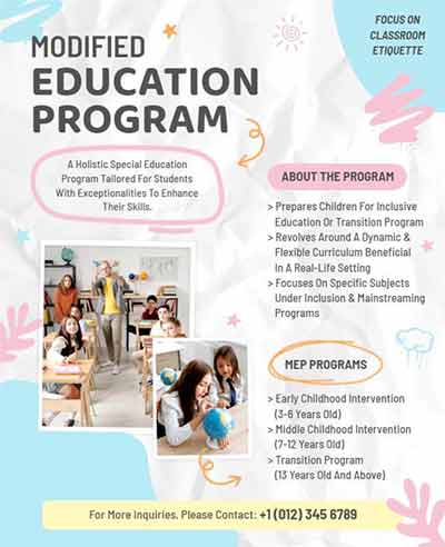 Education Flyer Templates – Free | Editable| Downloadable