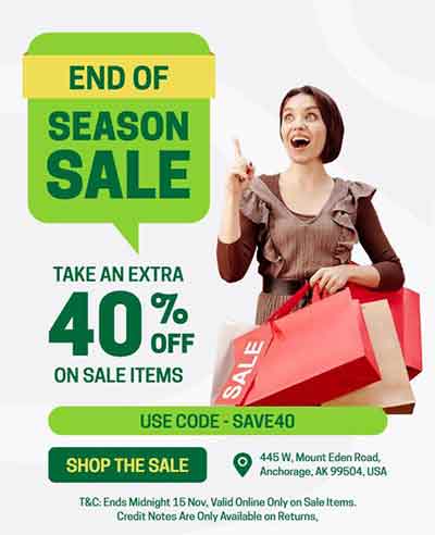 Abstract End-of-season Sale Flyer Template