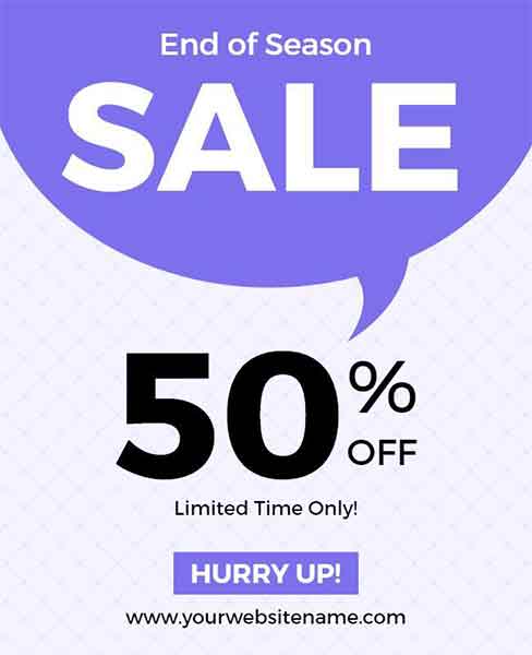 Simple End of Session Sale Flyer Template