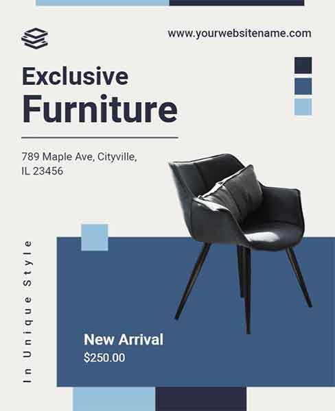 Abstract Exclusive Furniture Advertising Flyer Template