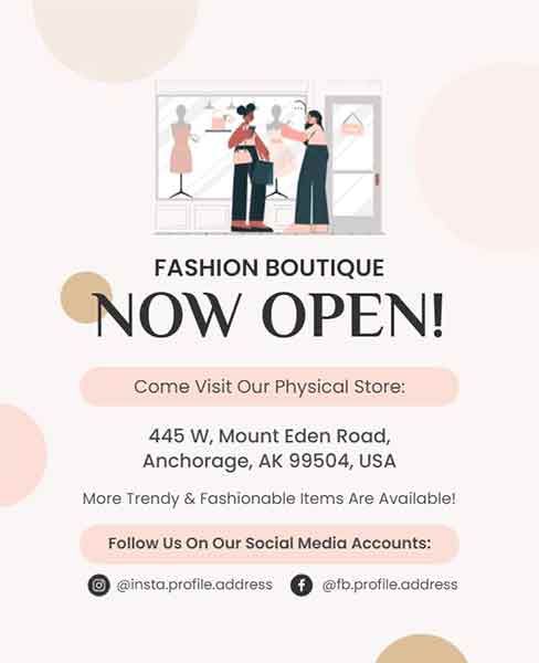 Illustrative Fashion Boutique Flyer Template