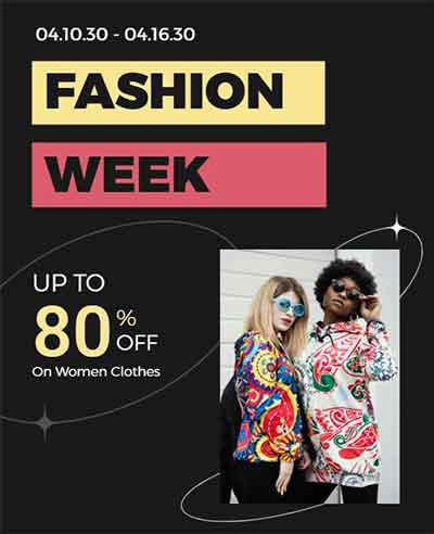 Modern Fashion Week Advertising Flyer Template