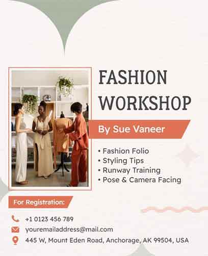 Minimalist Fashion Workshop Flyer Template