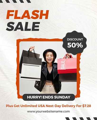 Photo Frame Flash Sale Flyer Template