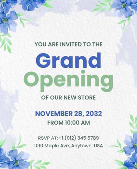 Floral Grand Opening Flyer Template