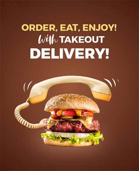 Simple Food Delivery Advertising Flyer Template