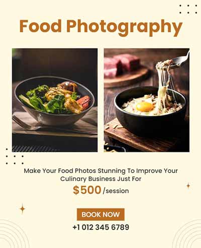 Abstract Food Photography Flyer Template