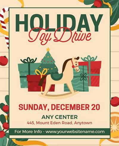 Frame Holiday Toy Drive Flyer Template