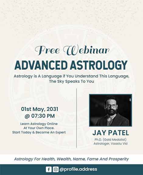 Minimalist Free Webinar Astrology Flyer Template