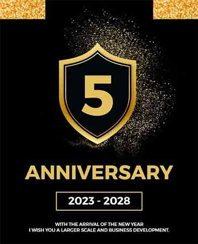 Vintage Company Anniversary Flyer Template