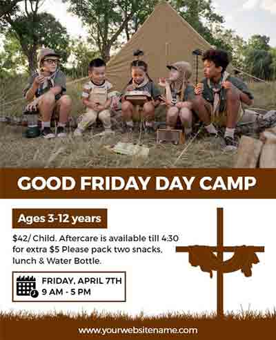 Modern Good Friday Camp Flyer Template