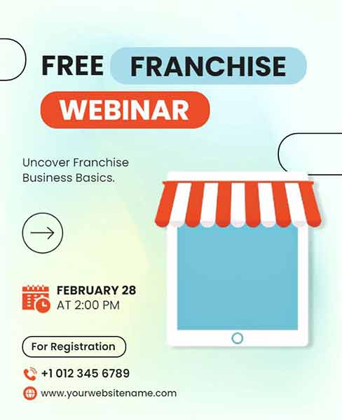 Gradient Free Franchise Webinar Flyer Template