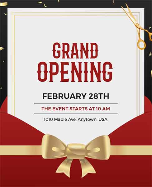 Stylish Grand Opening Flyer Template