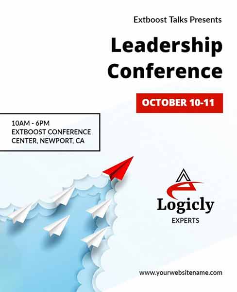 Minimalist Leadership Conference Flyer Template