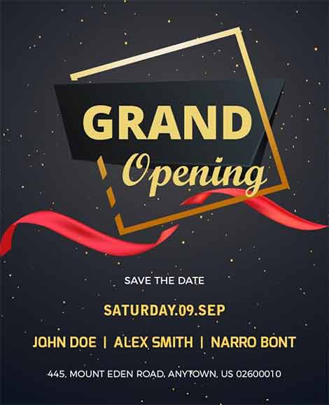 Modern Grand Opening Flyer Template