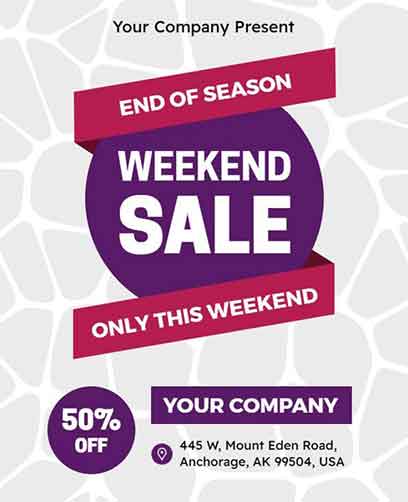 Artistic End-of-season Sale Flyer Template