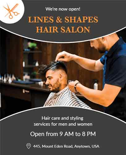 Realistic Hair Salon Flyer Template