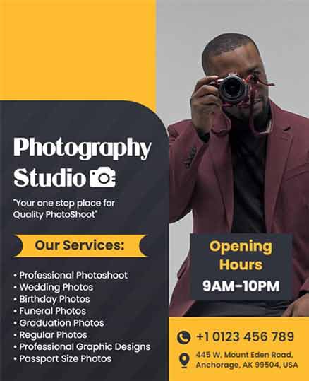 Modern Photography Studio Flyer Template