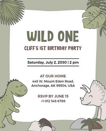 Minimalist Birthday Party Flyer Template