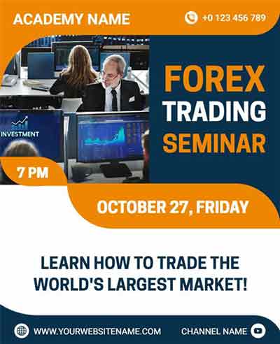 Stylish Forex Trading Seminar Flyer Template