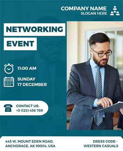 Frame Networking Event Flyer Template