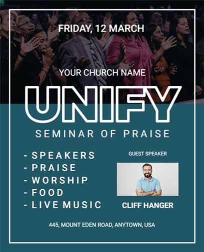 Realistic Unify Seminar Flyer Template