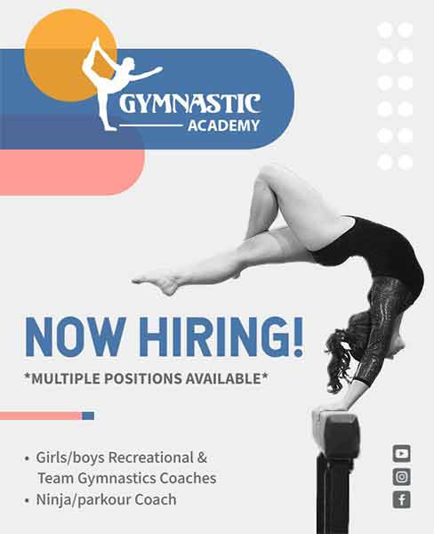 Creative Gymnastic Academy Now Hiring Flyer Template