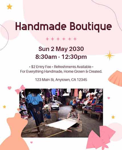 Aesthetic Handmade Boutique Flyer Template