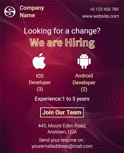 Gradient Hiring Flyer Template