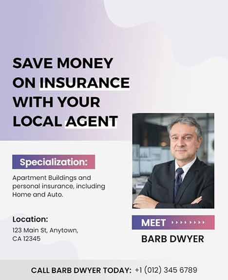 Gradient Insurance Agent Services Flyer Template