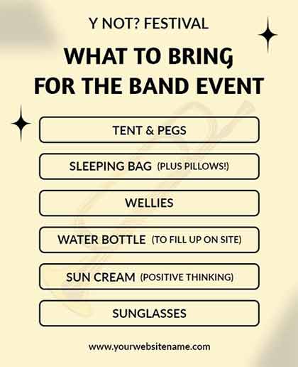 Modern Todo List Band Flyer Template