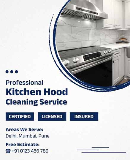 Minimal Kitchen Hood Cleaning Service Flyer Template