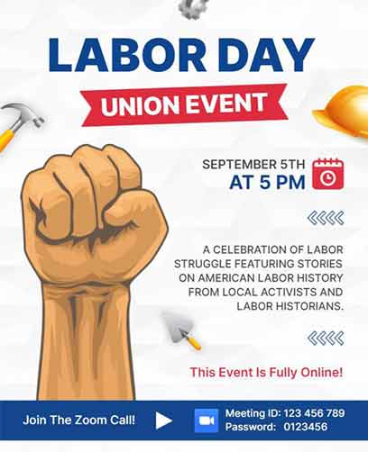 Creative Labor Day Union Event Flyer Template