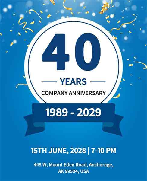 Artistic Company Anniversary Flyer Template
