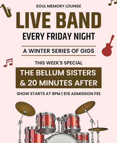 Modern Live Band Every Friday Night Flyer Template