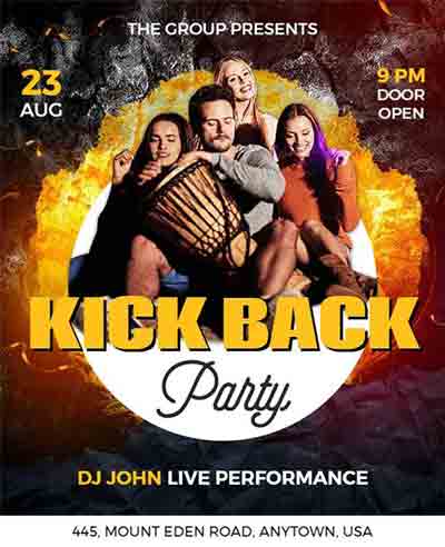 Smoky Kickback Party Flyer Template