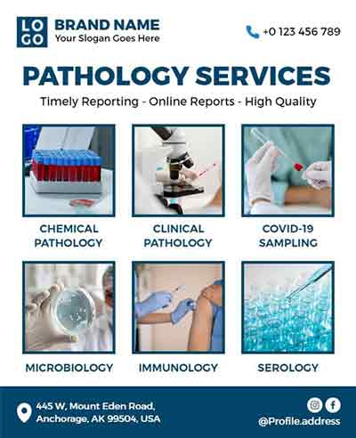 Photo Frame Medical Pathology Flyer Template