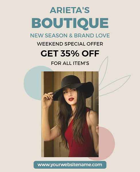 Minimal Clothing Boutique Flyer Template
