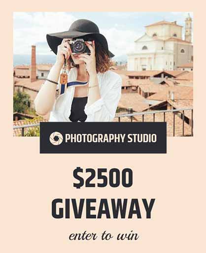 Minimal Photography Studio Giveaway Flyer Template