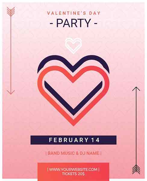 Minimalist Valentine's Day Flyer Template