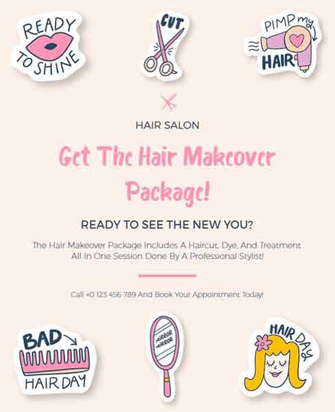 Minimalist Hair Salon Flyer Template