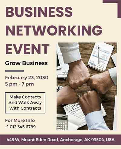 Stylish Business Network Event Flyer Template