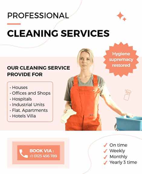 Modern Cleaning Services Flyer Template
