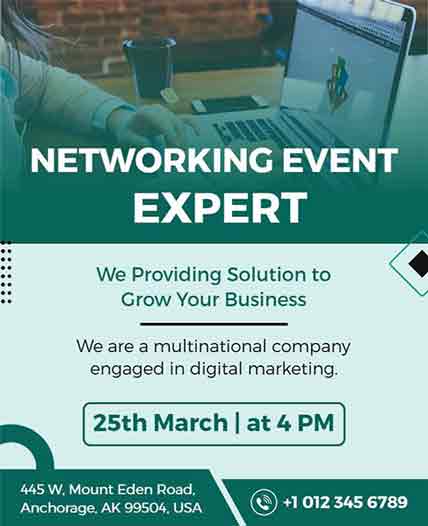 Gradient Networking Event Expert Flyer Template