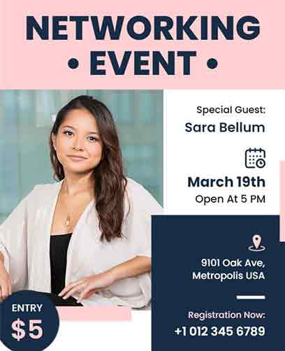 Vector Networking Event Flyer Template