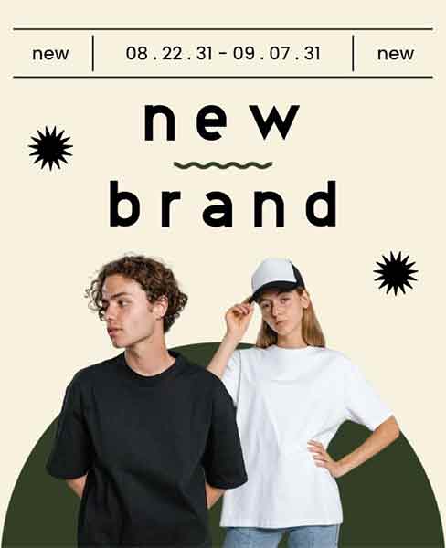 Simple New Clothing Brand Advertising Flyer Template