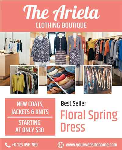 Abstract Clothing Boutique Flyer Template