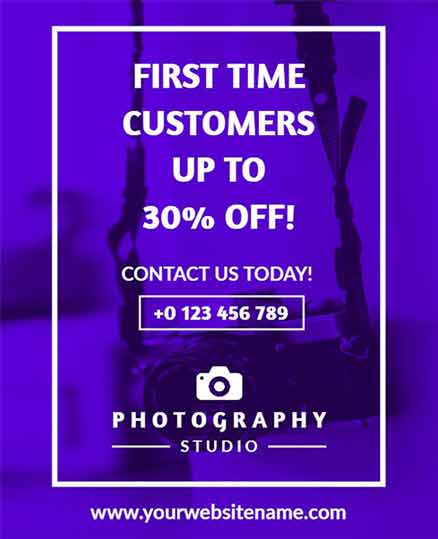 Bold Typography Photography Offer Flyer Template